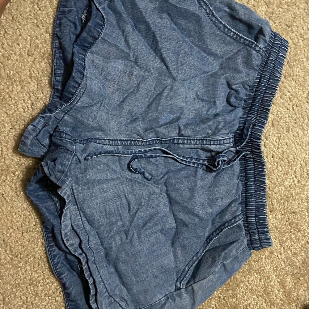 Denim looking blue beach shorts